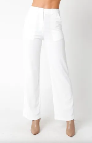 High Waisted Pocket Flare Cut Pants