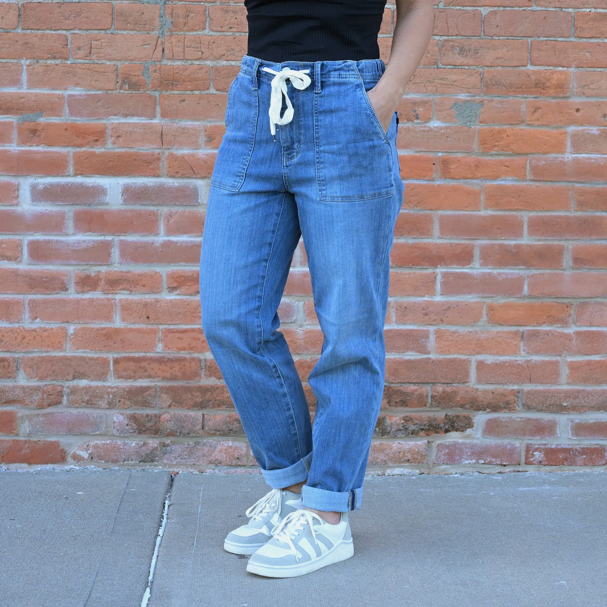 High Waisted Pull On Jogger