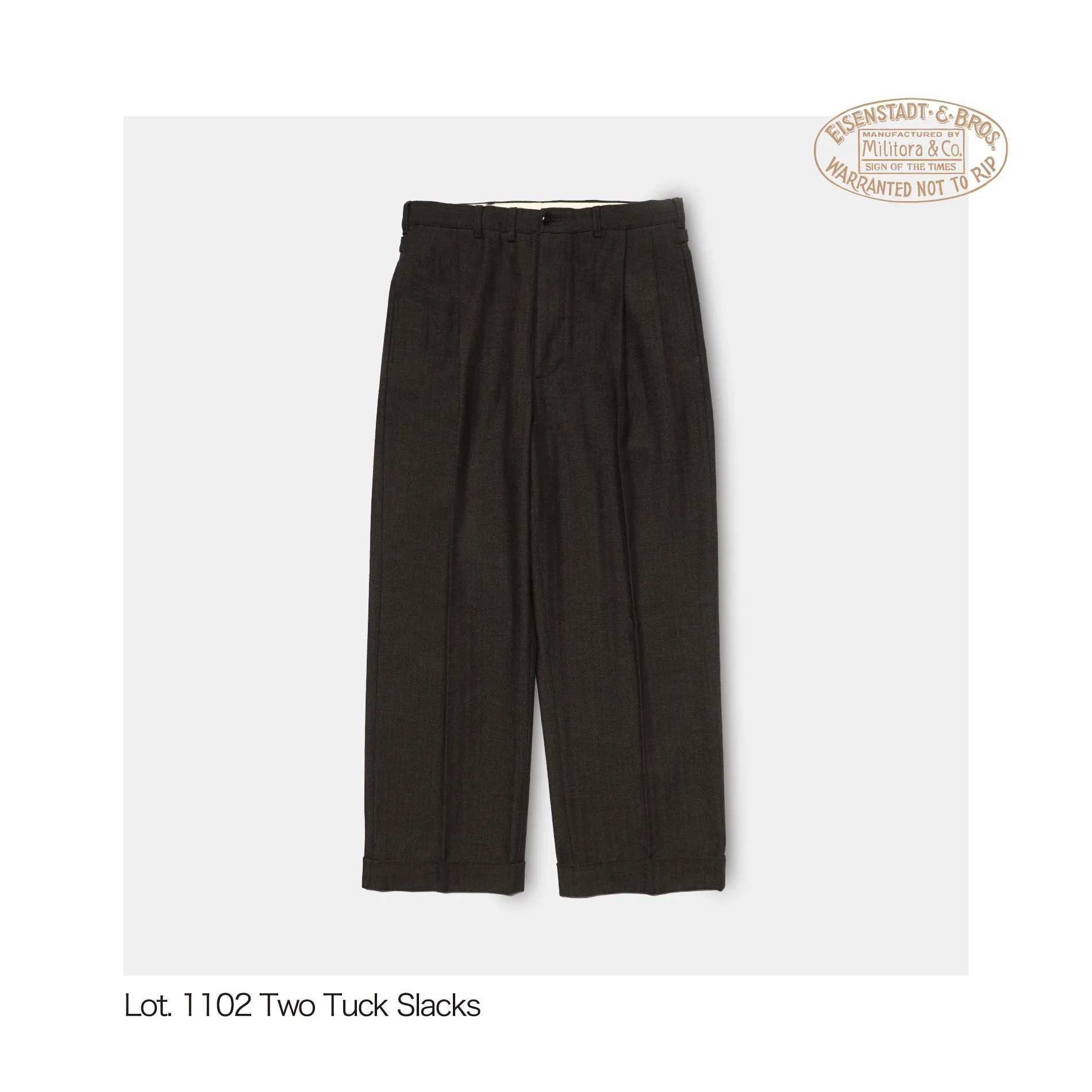 High-Waisted Wool Blend Trousers