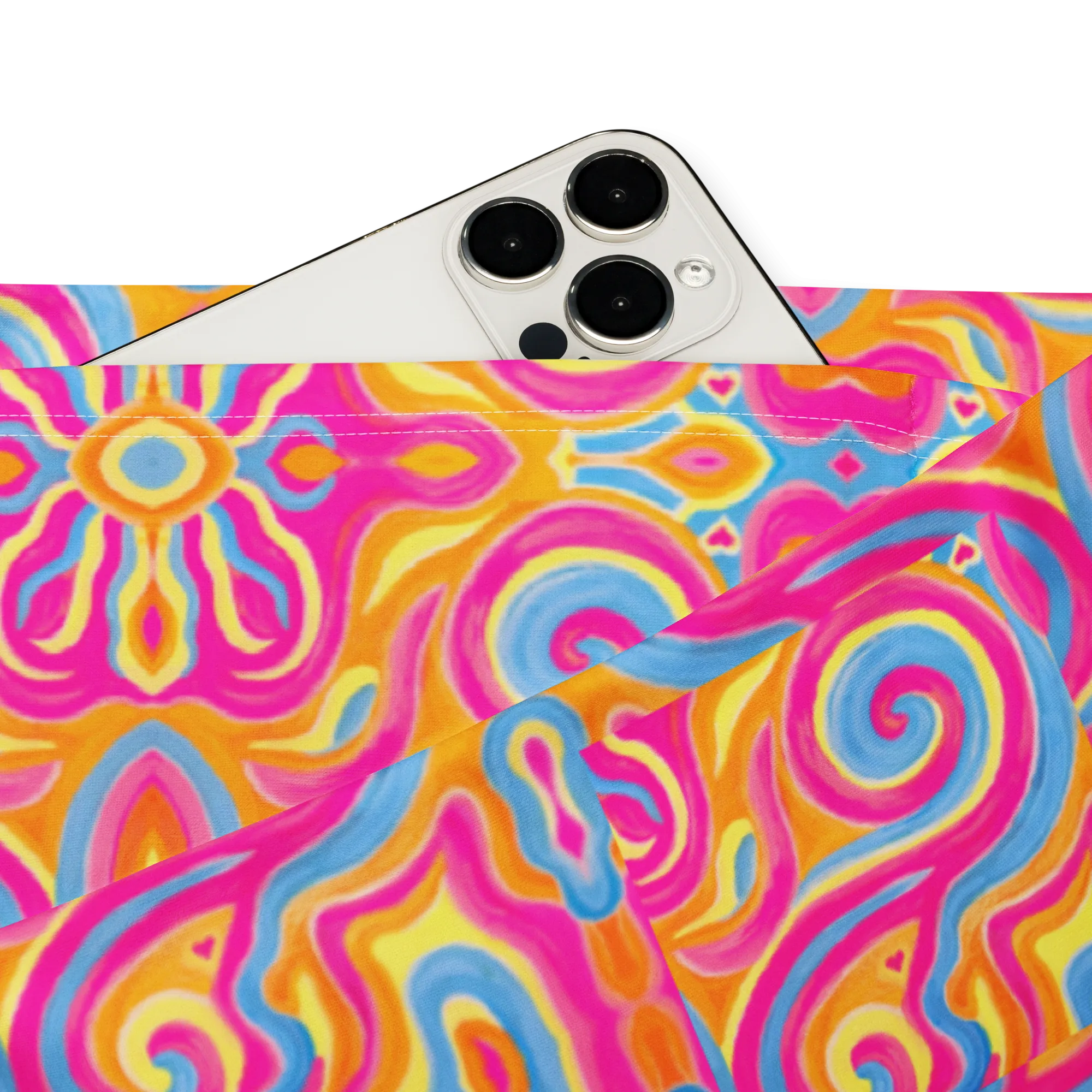 High Waisted Yoga Pants ( Internal Pocket)- "Magic Stamps" Design