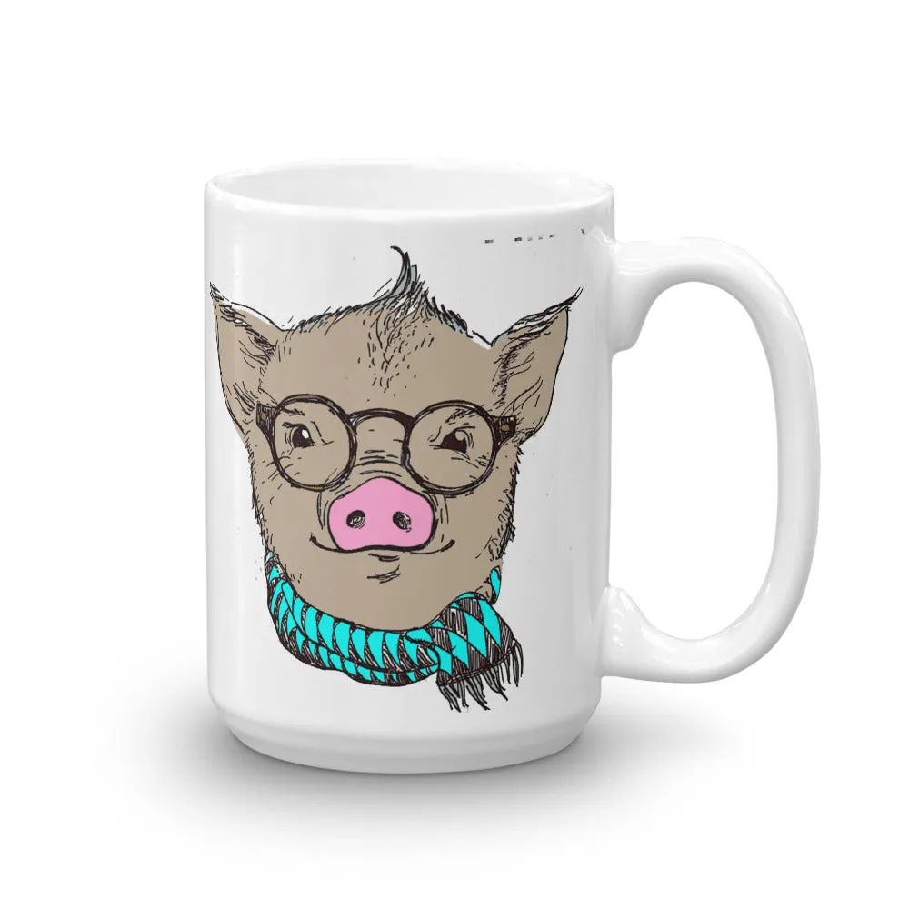 Hipster Pig Mug