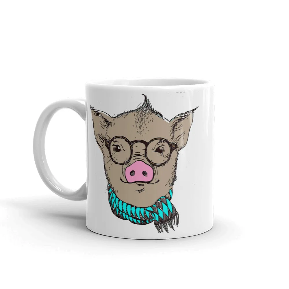 Hipster Pig Mug
