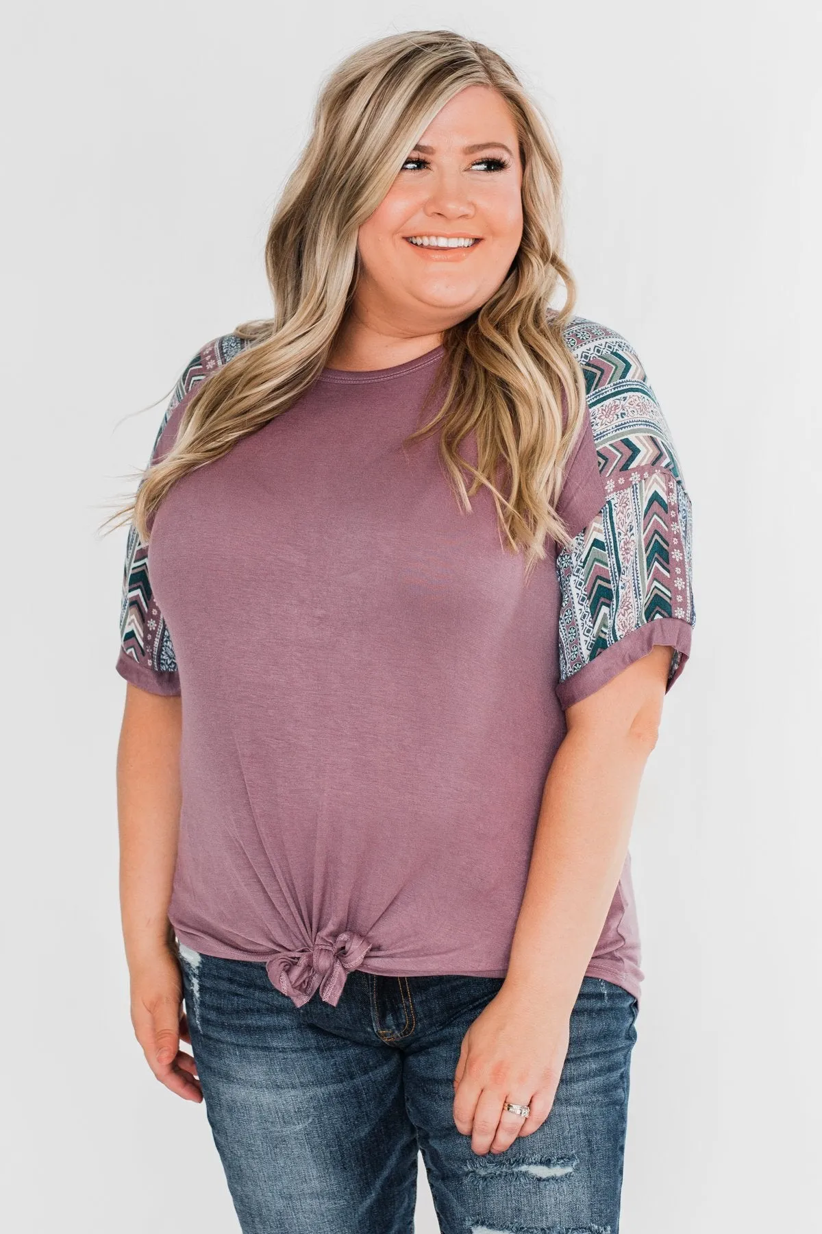 Hold Me Closer Top- Dusty Purple