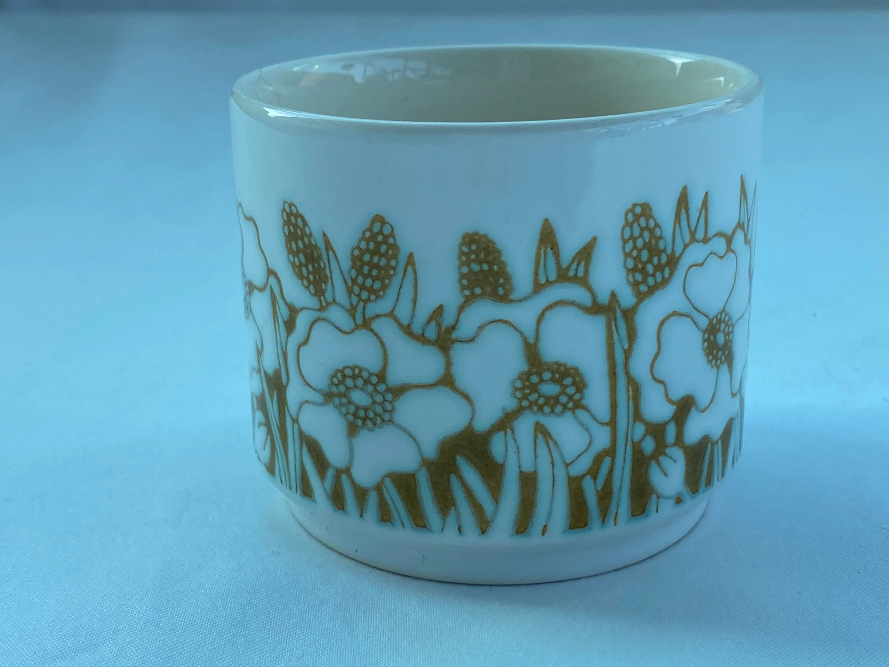 Hornsea Fleur England Creamer and Tea Cup - 70s