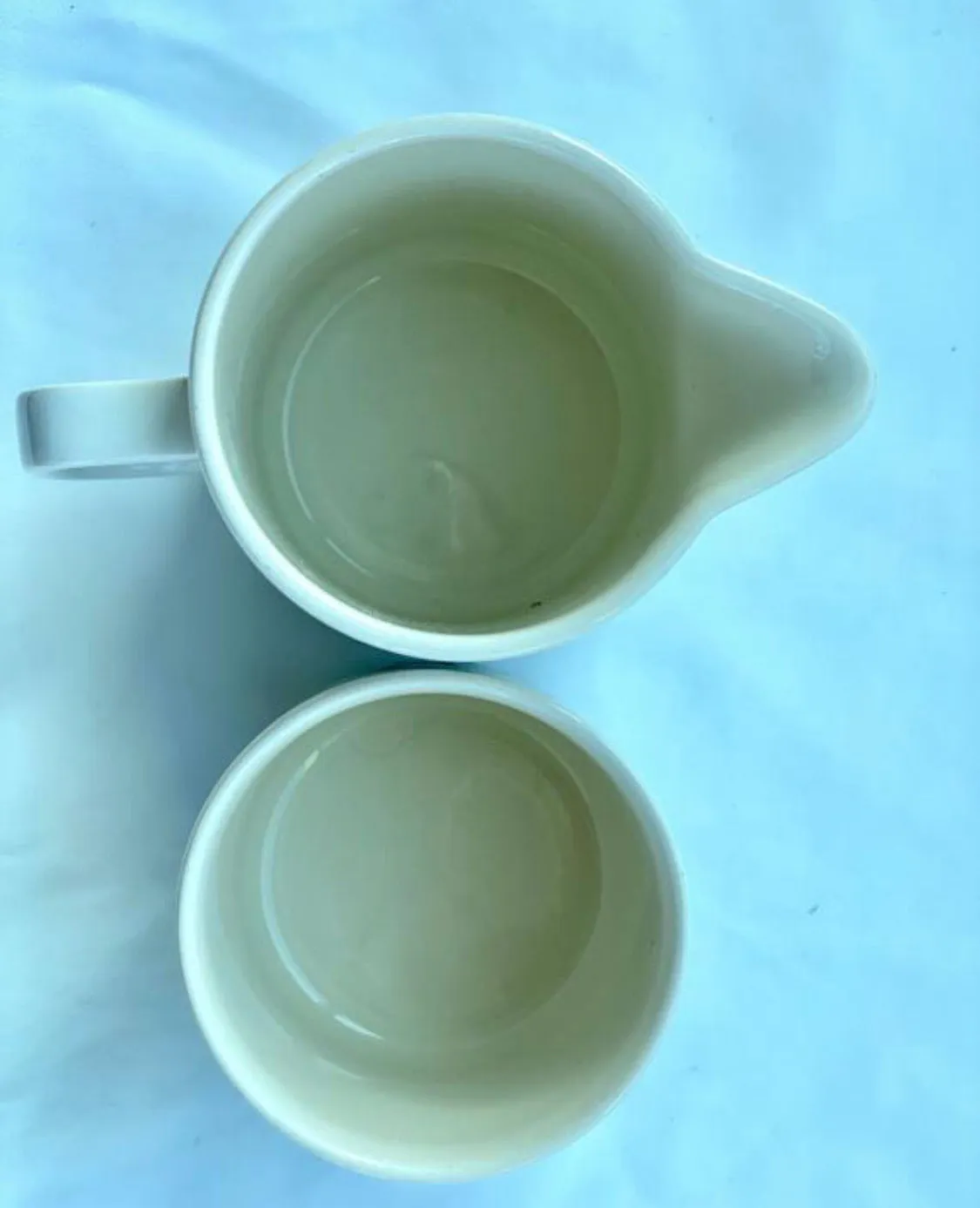 Hornsea Fleur England Creamer and Tea Cup - 70s