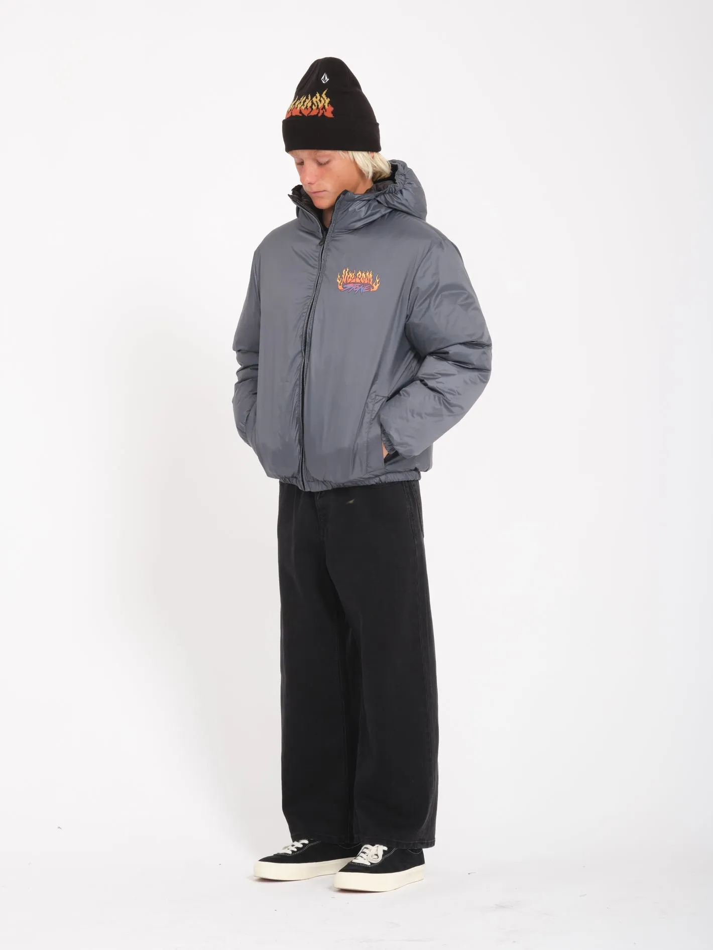 Iconic Jacke (wendbar) - BLACK - (KINDER)