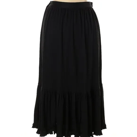 Ilya by Robert Krugman Vintage Jersey 2 pc Midi Dress/Skirt/Outfit Black Sz M