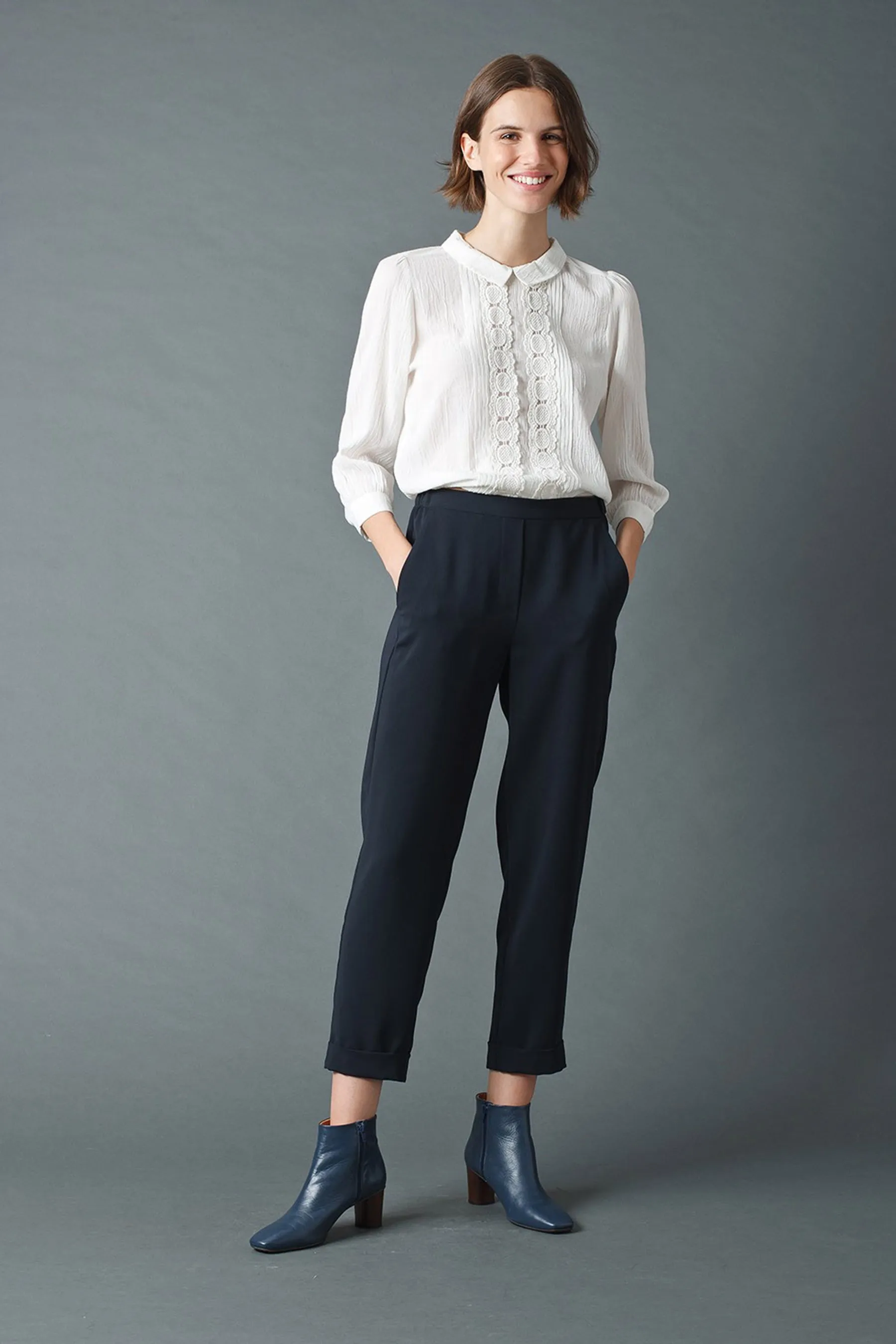 Indi & Cold Micaela Pants (Navy) - FINAL SALE