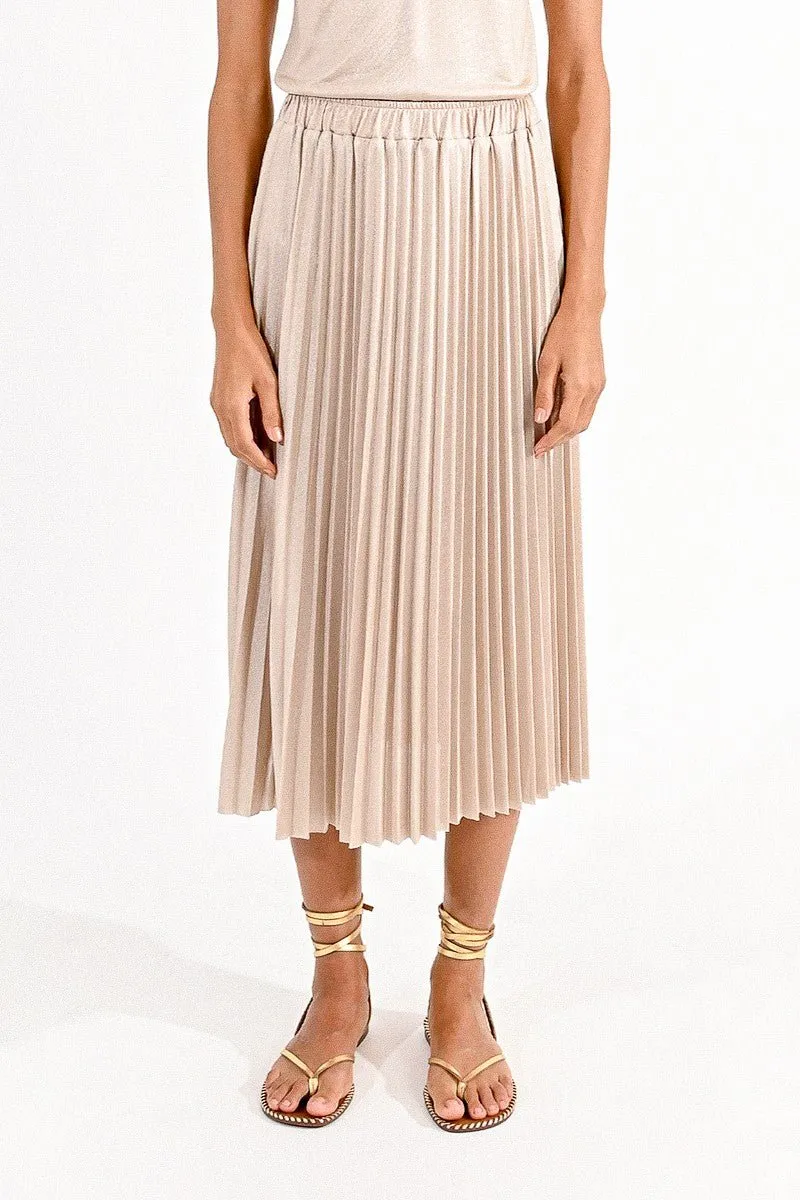 IRIDESCENT PLEATED SKIRT