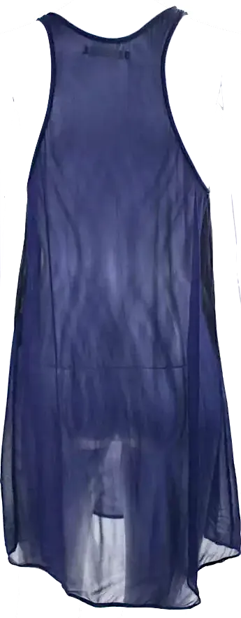Isabel Marant Paris. Blue Viscose Long Sleeve Pleated Embroidered Shift Dress