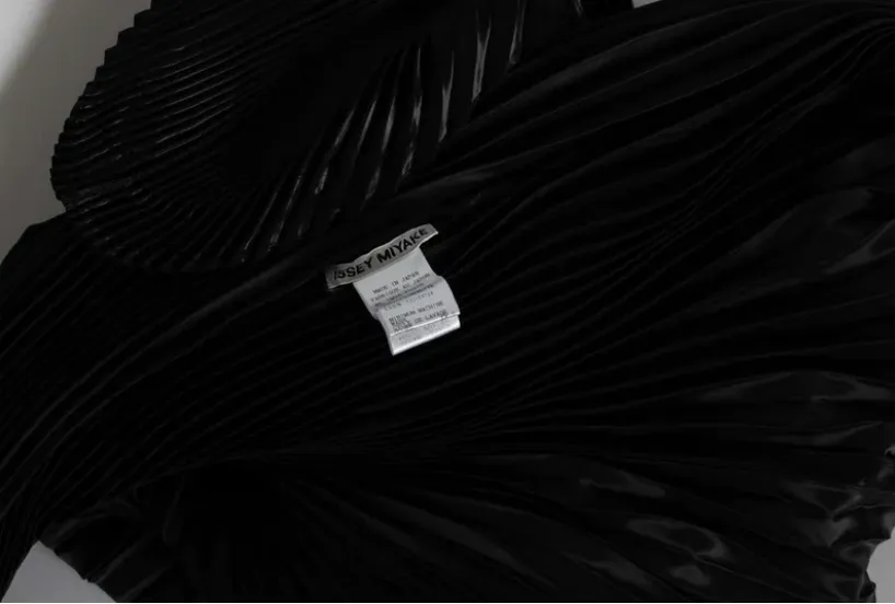 Issey Miyake Metallic Black Dress | S
