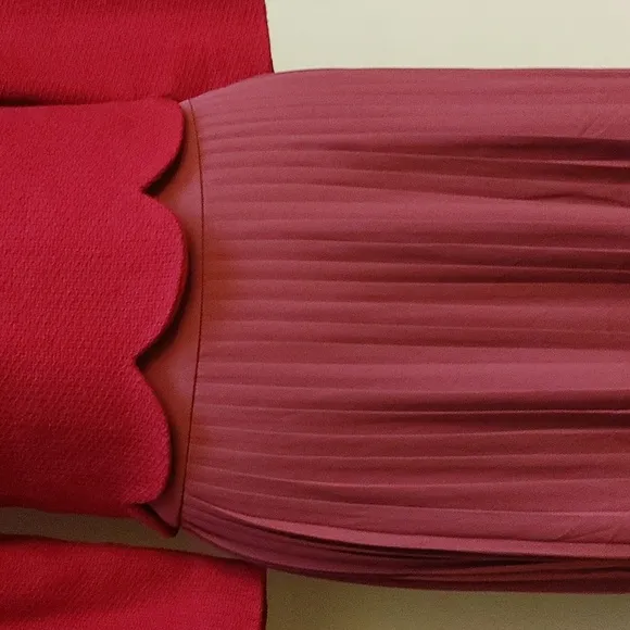 J Crew Deep Mauve Permanent Knife Pleated Chiffon Midi Skirt Size 4