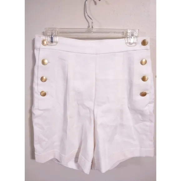 J. Crew Sailor pleated short in stretch linen blend Msrp $118.00