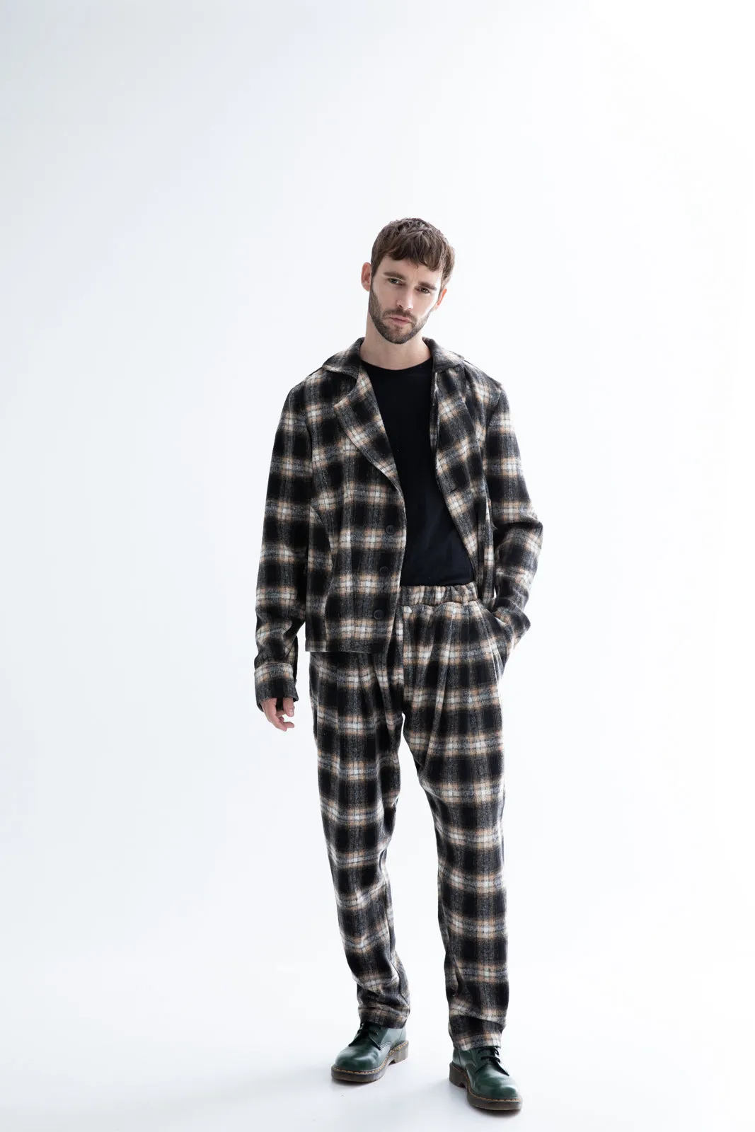 Jacopo Pants Plaid Check Beige