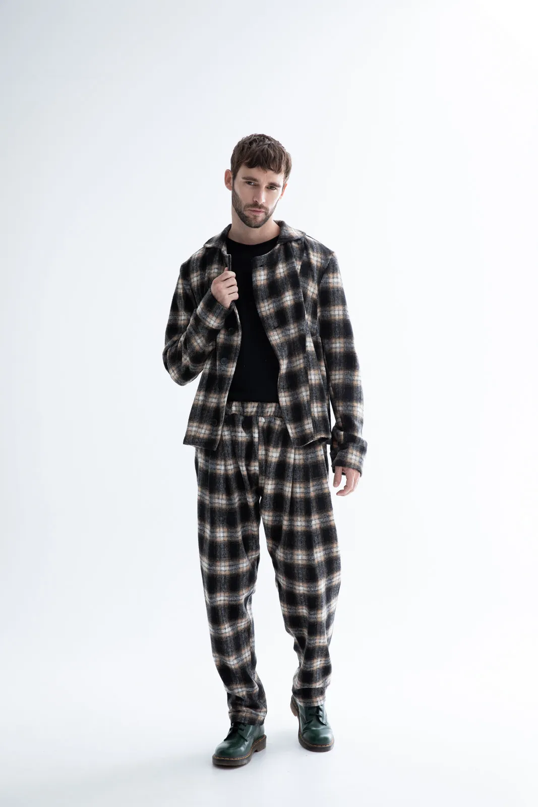 Jacopo Pants Plaid Check Beige