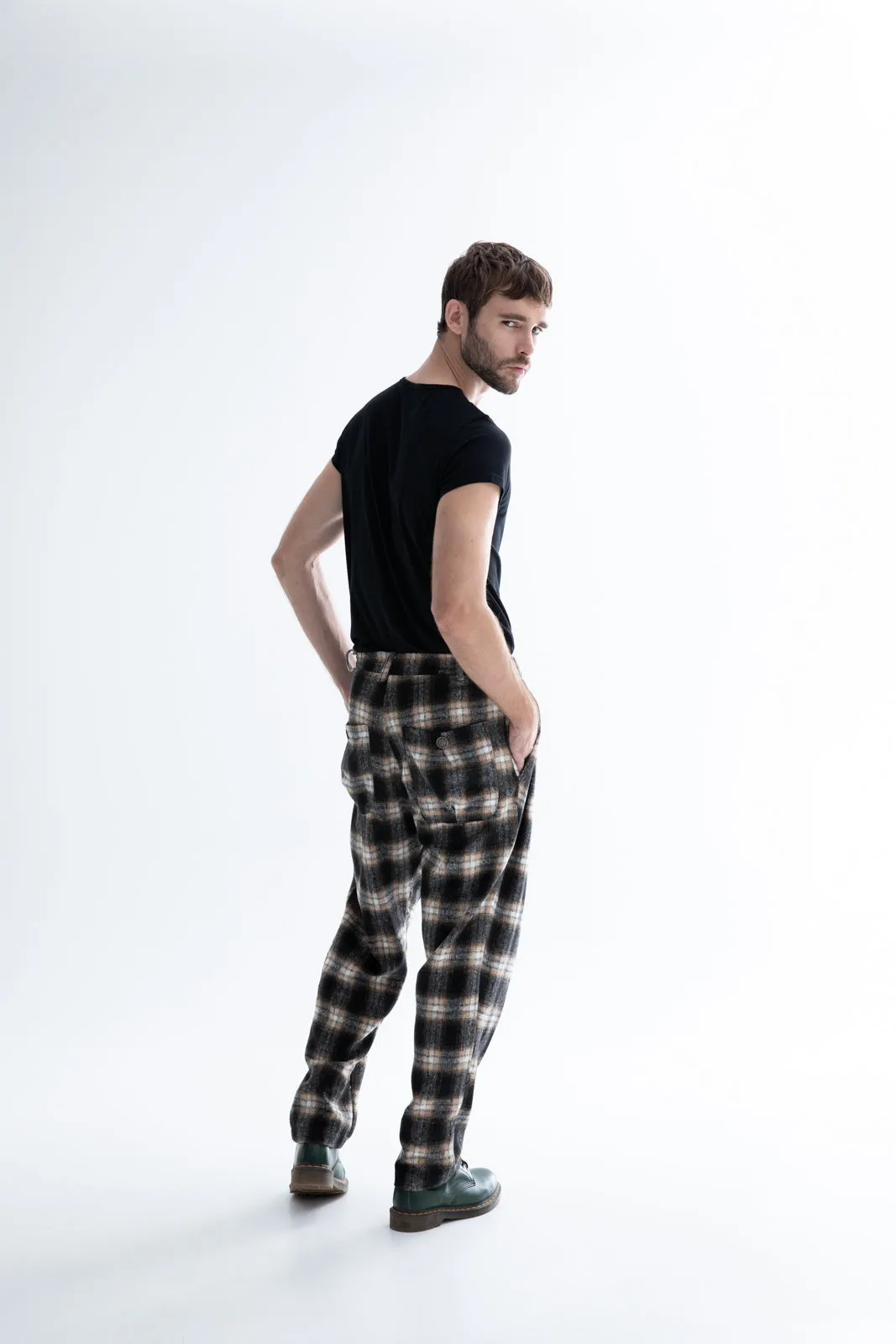 Jacopo Pants Plaid Check Beige