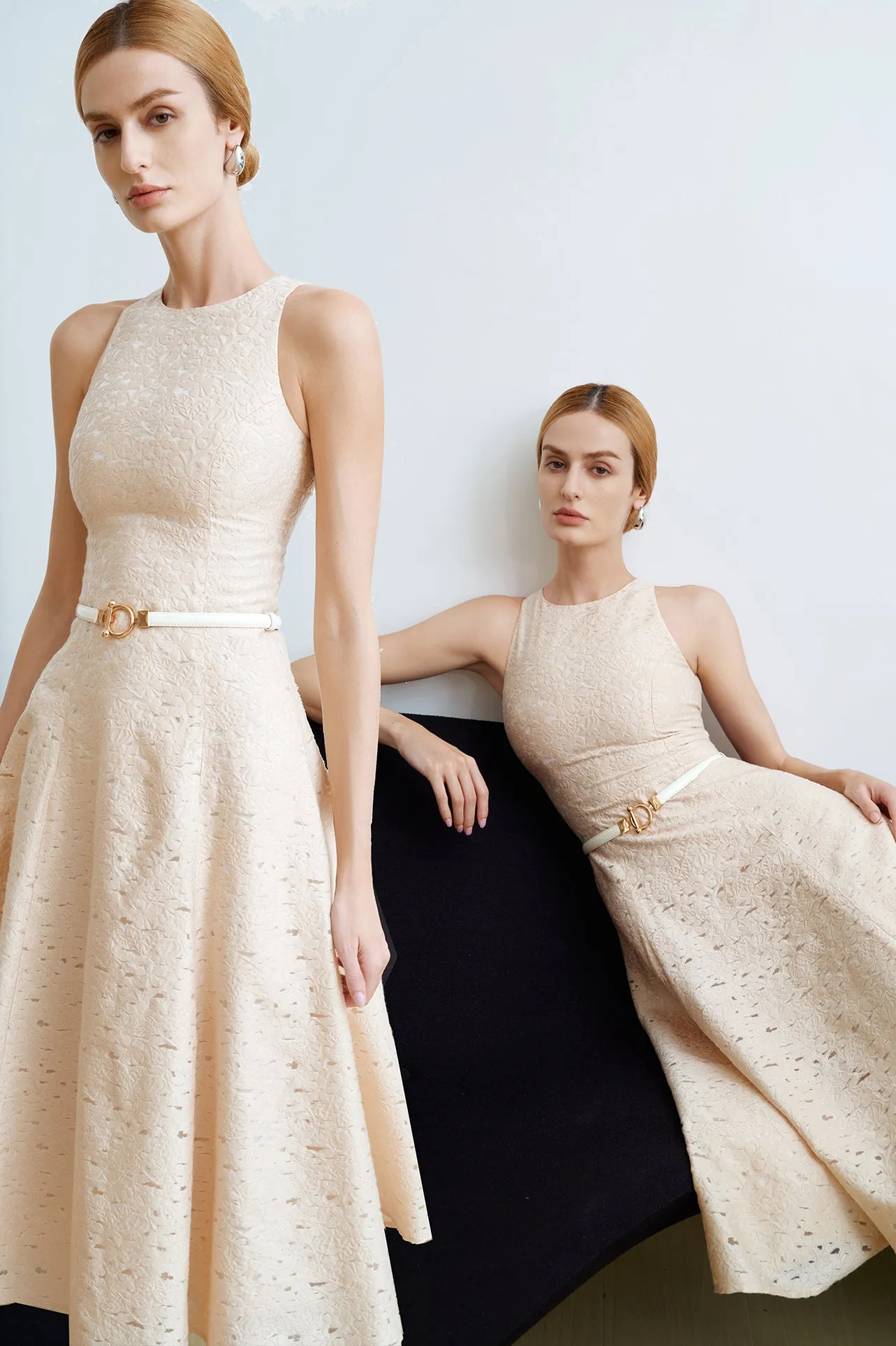 JACQUARD A-LINE DRESS