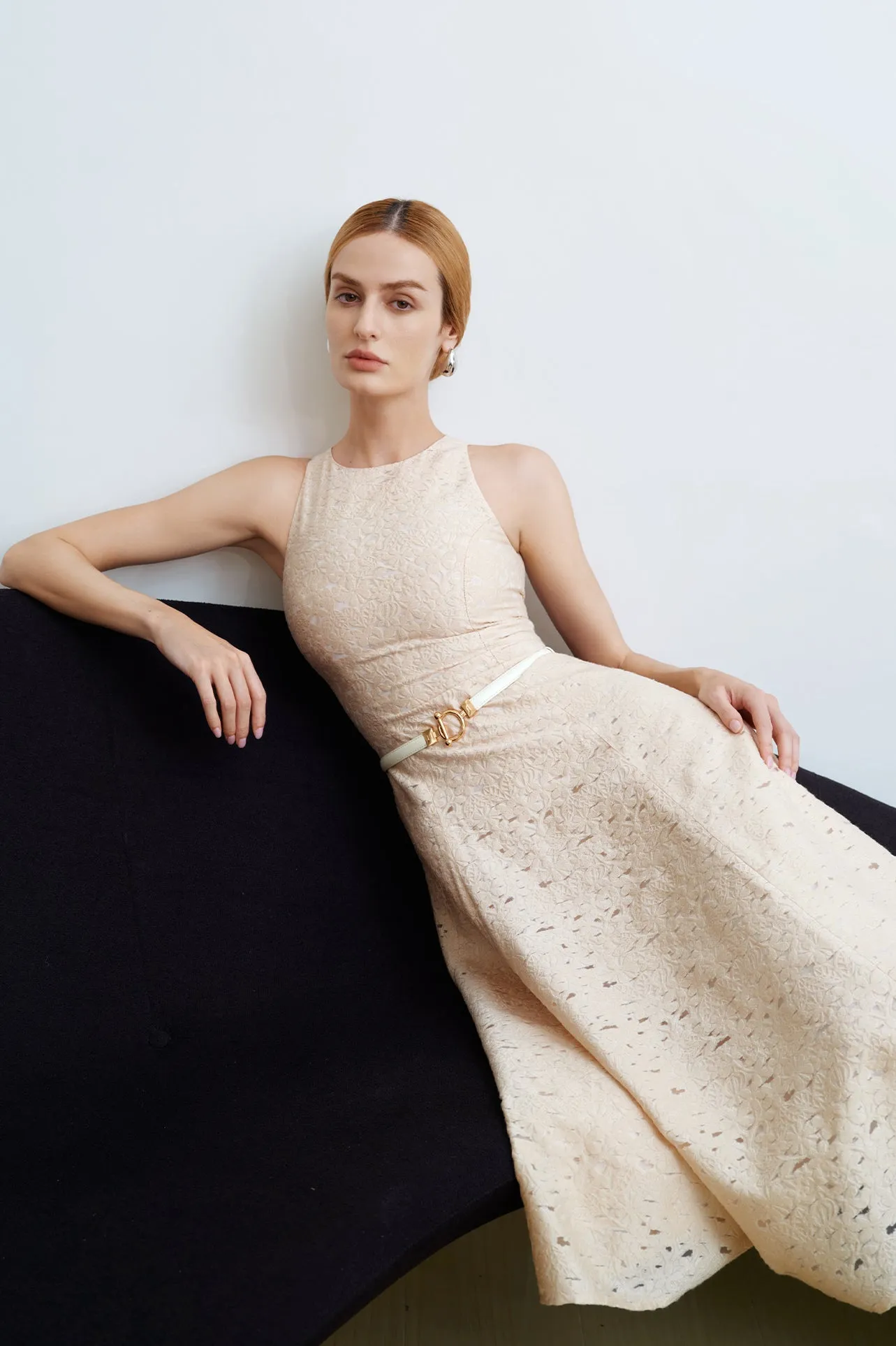 JACQUARD A-LINE DRESS