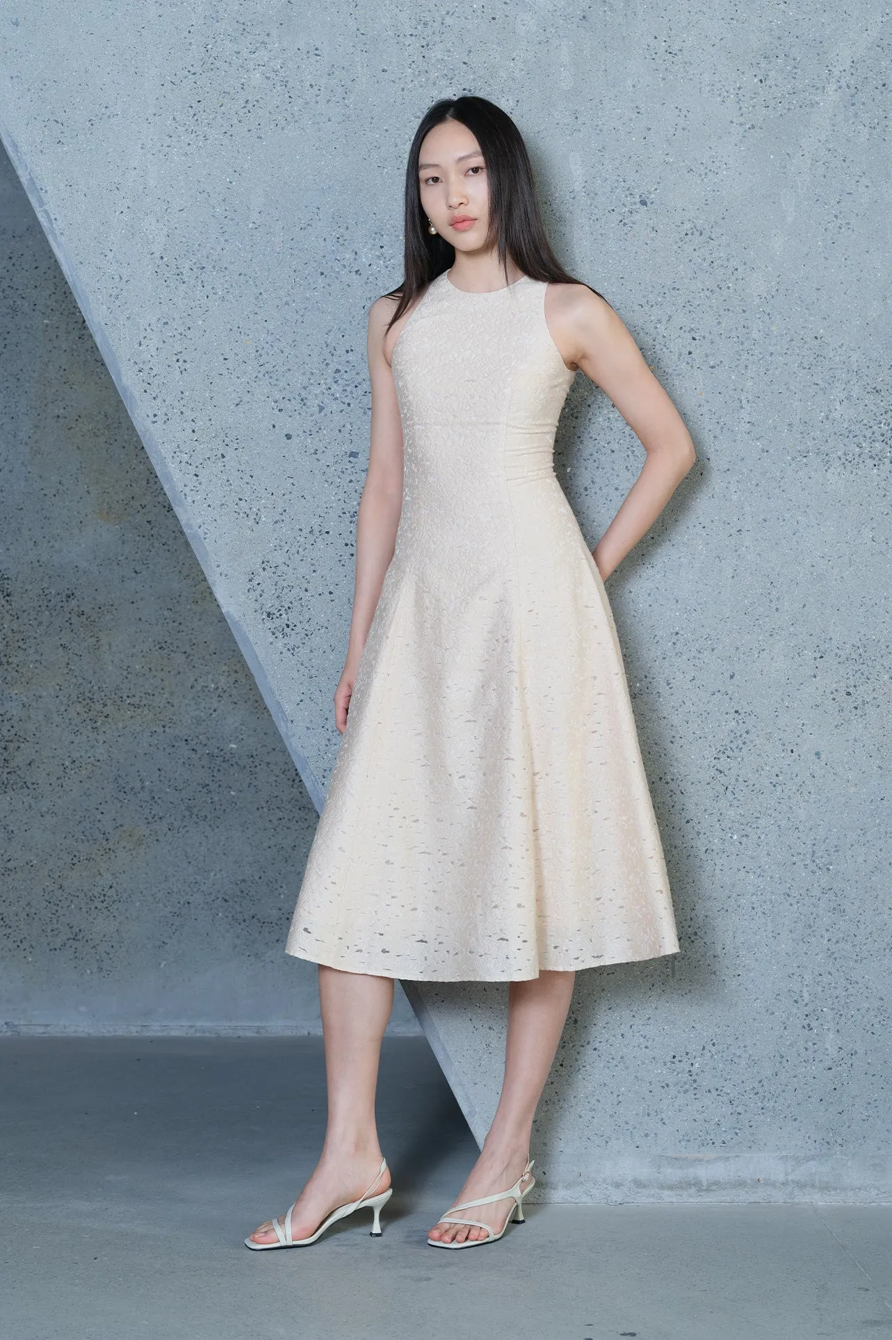 JACQUARD A-LINE DRESS
