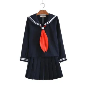 JK School Uniform Student Sailor Black White Suit mp006021