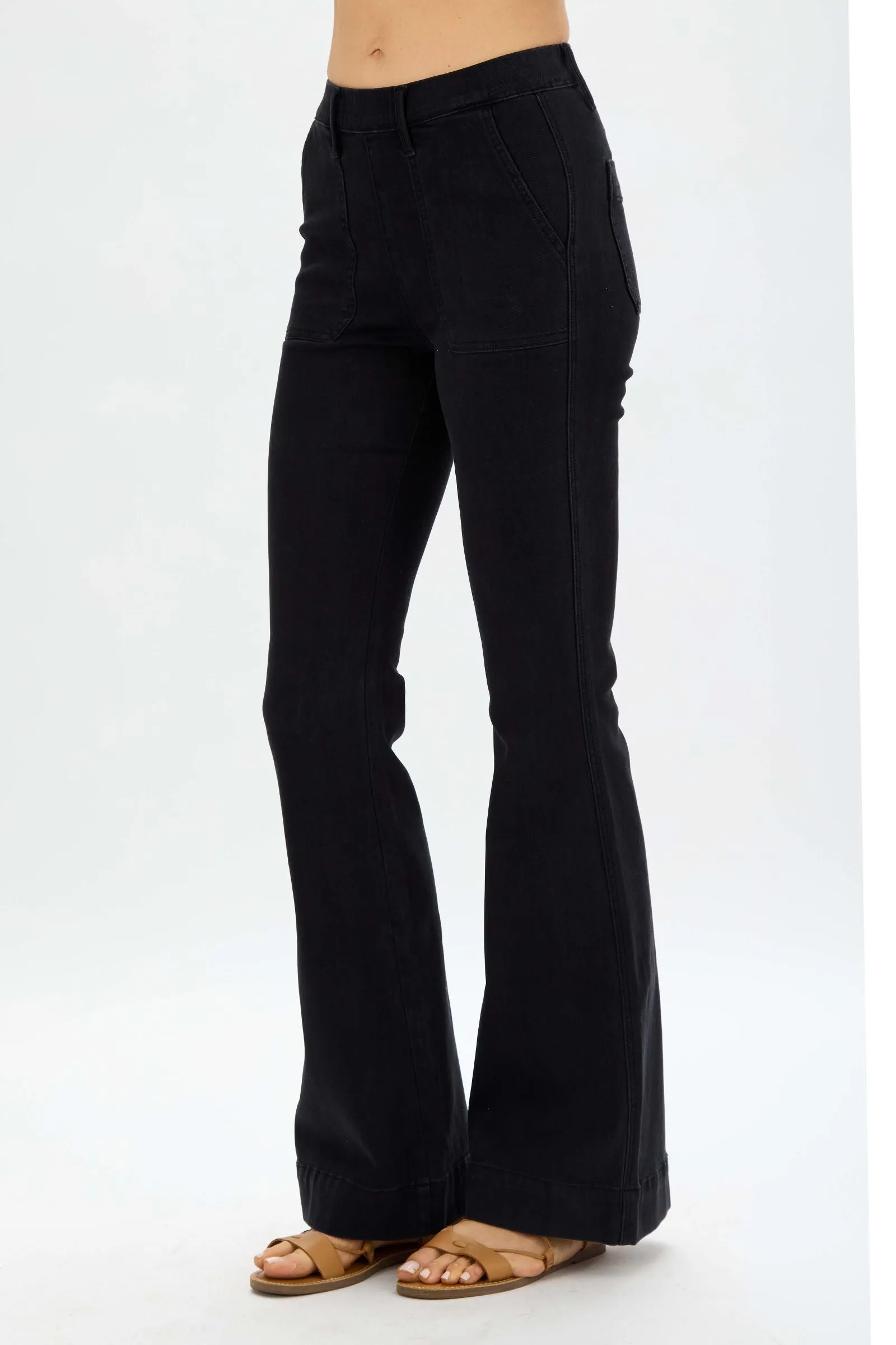 Judy Blue | Black Pull On Flares