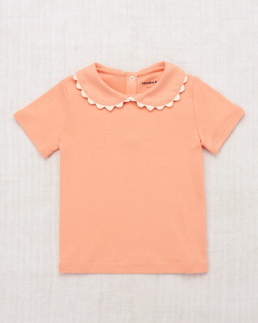Jumbo Rickrack Collar Tee- Flamingo