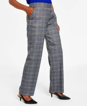 Kasper Women's Glen Plaid Pull-On Pants 10847241