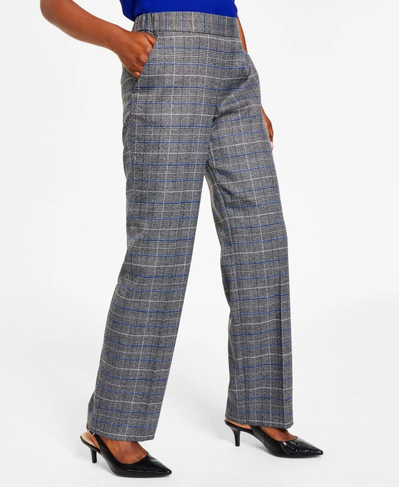 Kasper Women's Glen Plaid Pull-On Pants 10847241