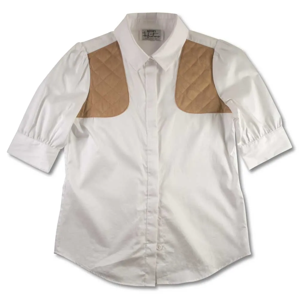 Kevin's Huntress Short Sleeve Puff Sleeve Blouse