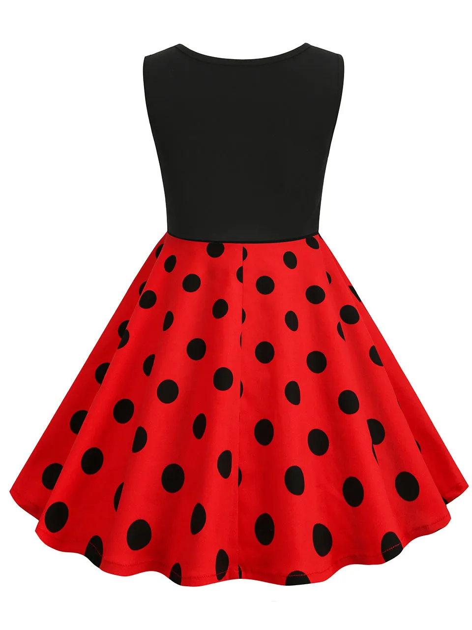 Kids Little Girls' Dress Crew Neck Polka Dot Cotton 1950S Vintage Dress