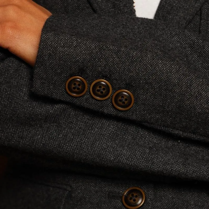 Kingsley Luxe Tweed Blazer - Jackal