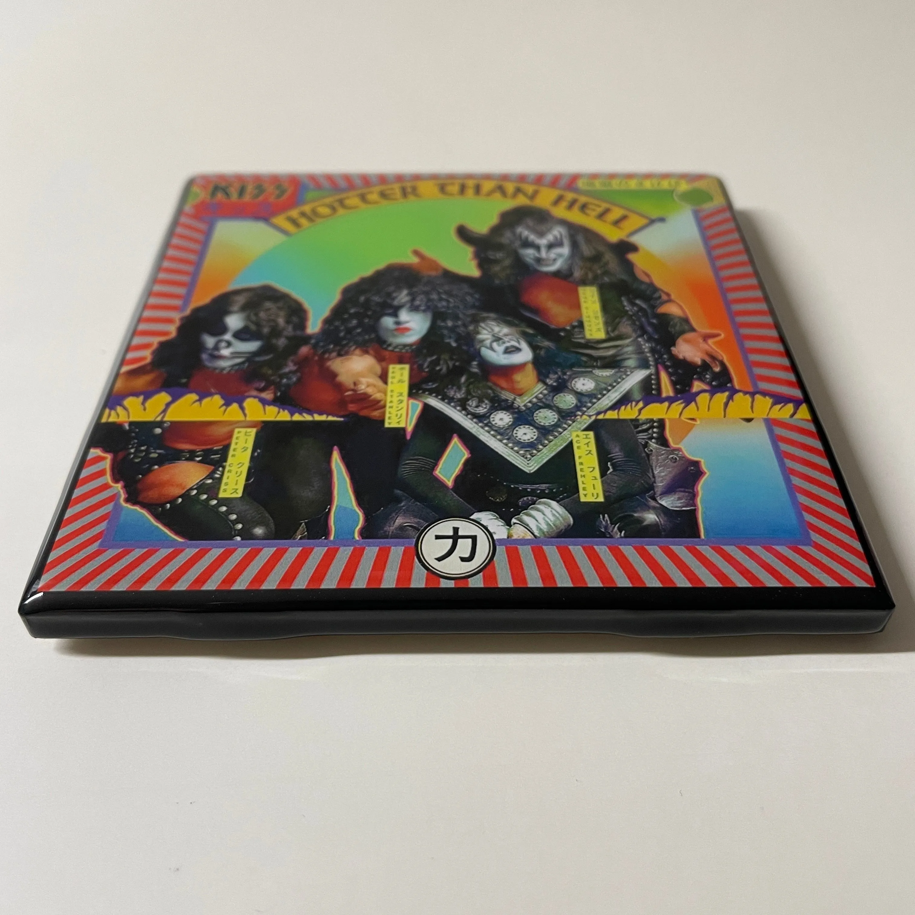 KISS Hotter Than Hell Coaster Japanese Jewel Case Cover Ceramic Tile