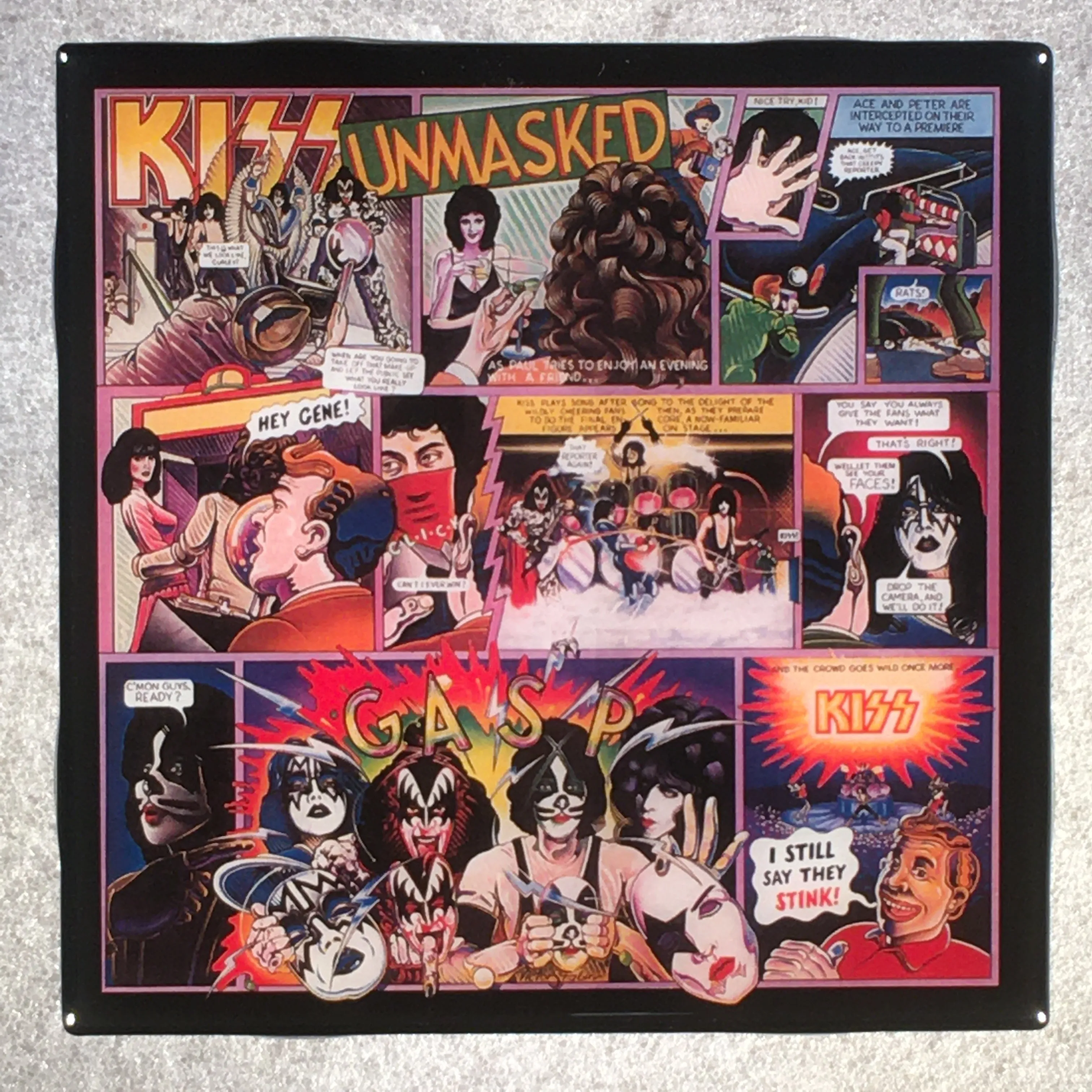 KISS Unmasked Coaster Custom Ceramic Tile