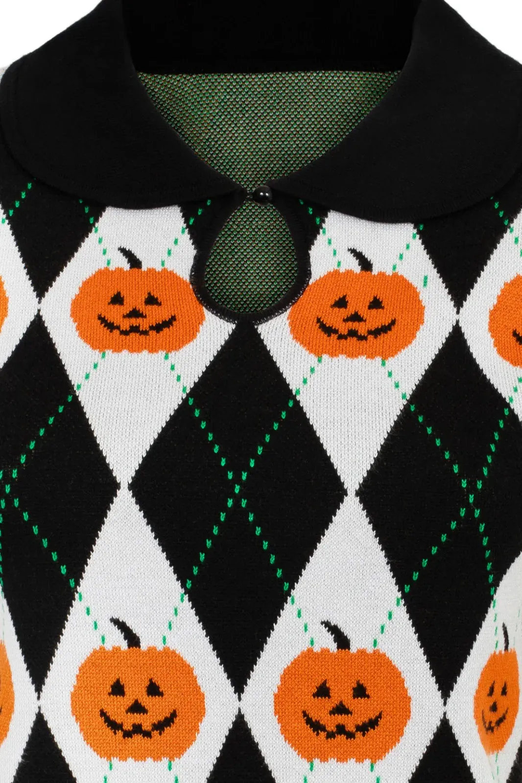 Kitsch Retro Pumpkin Head Top