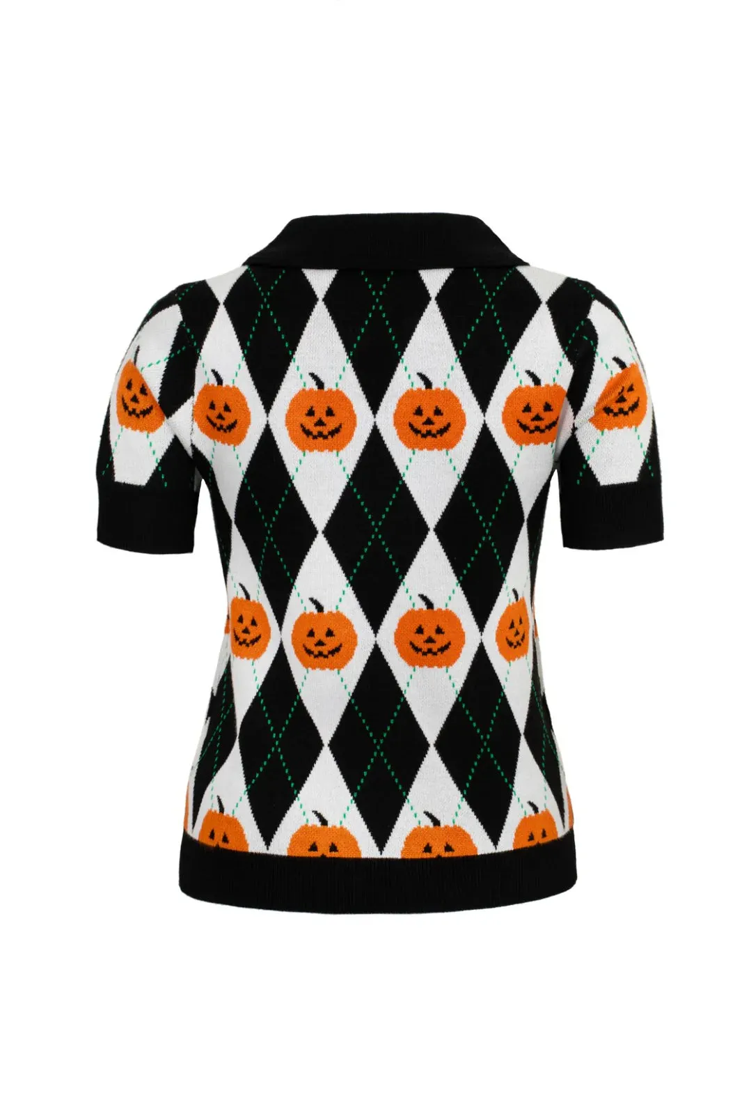 Kitsch Retro Pumpkin Head Top
