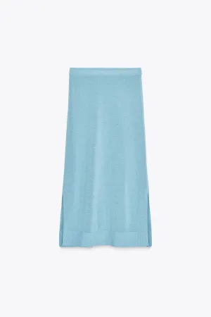 Knit midi skirt