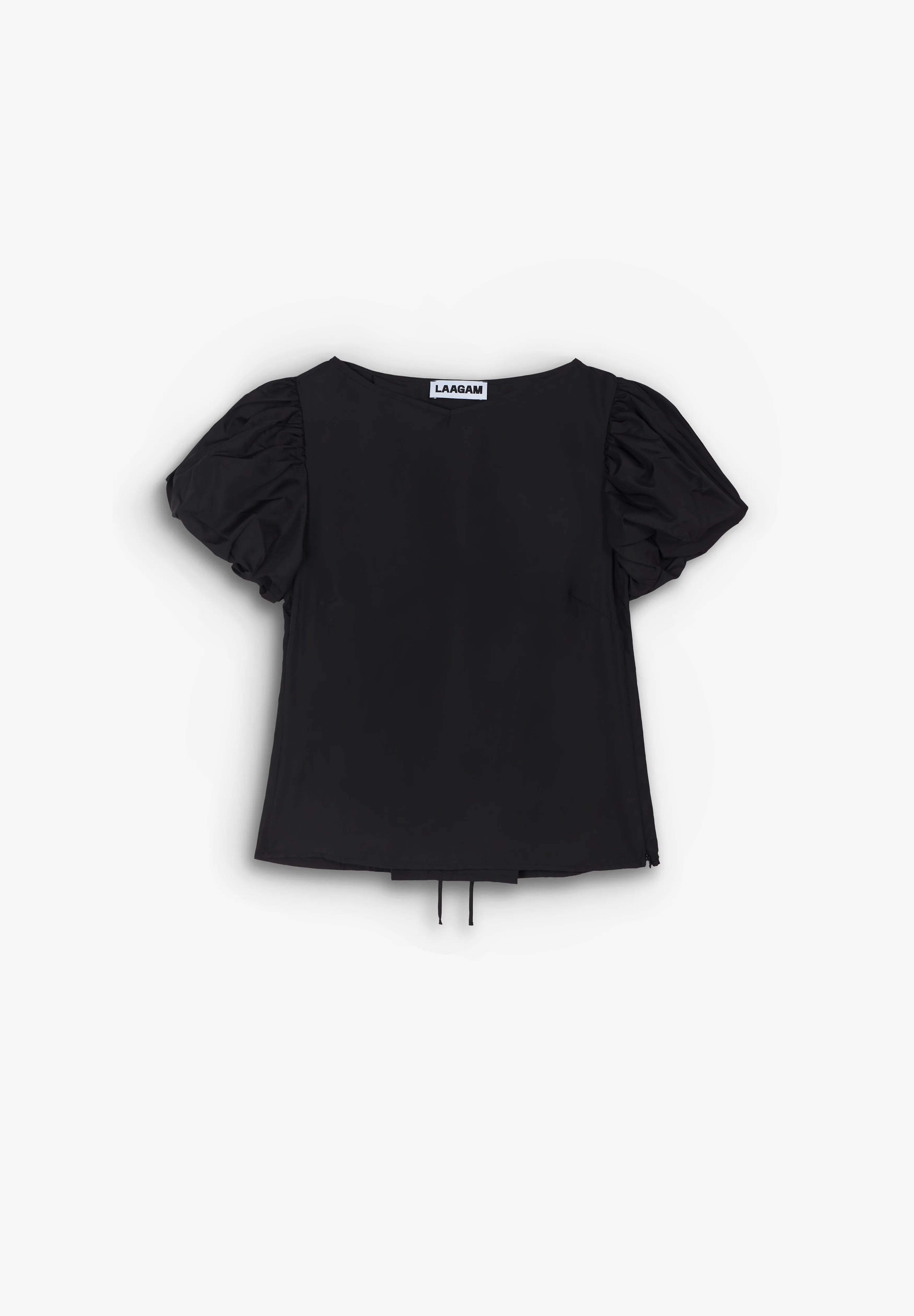 LAAGAM | SIMONE BLACK PUFF SLEEVE BLOUSE
