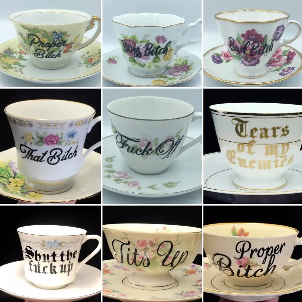 Lady Mayhem's Sassy Tea Cups