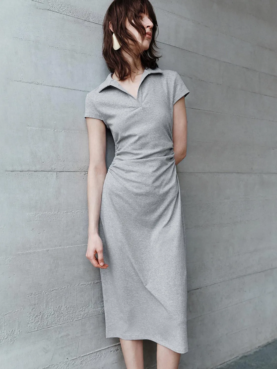Lapel A-Line Dresses