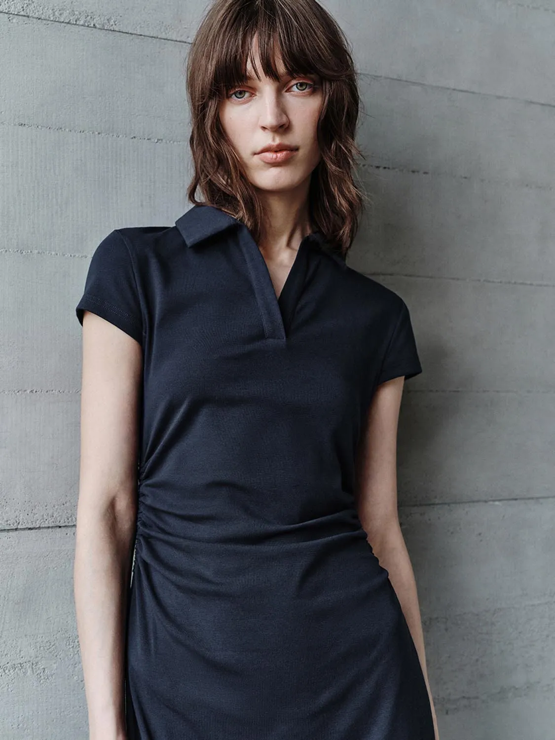 Lapel A-Line Dresses