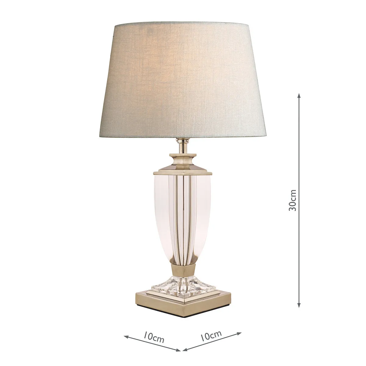 Laura Ashley Carson Polished Nickel & Crystal LA3688772-Q  Table Lamp Base Small