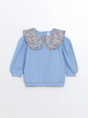 LC WAIKIKI Baby Collar Floral Girls Sweatshirt