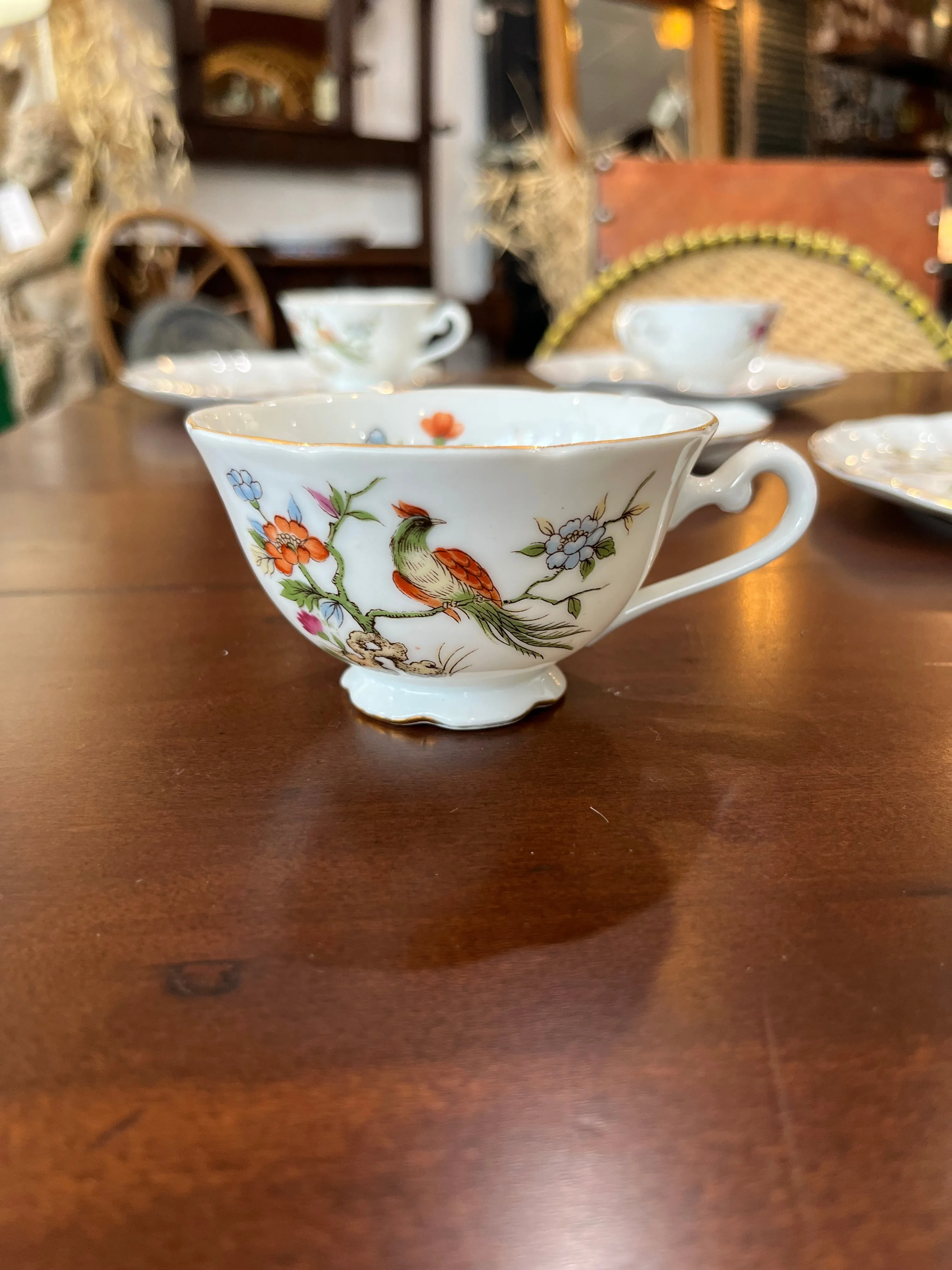 Lefton Handpainted teacup & saucer set