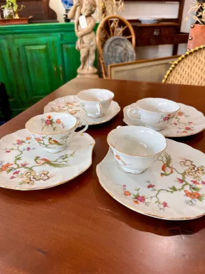 Lefton Handpainted teacup & saucer set
