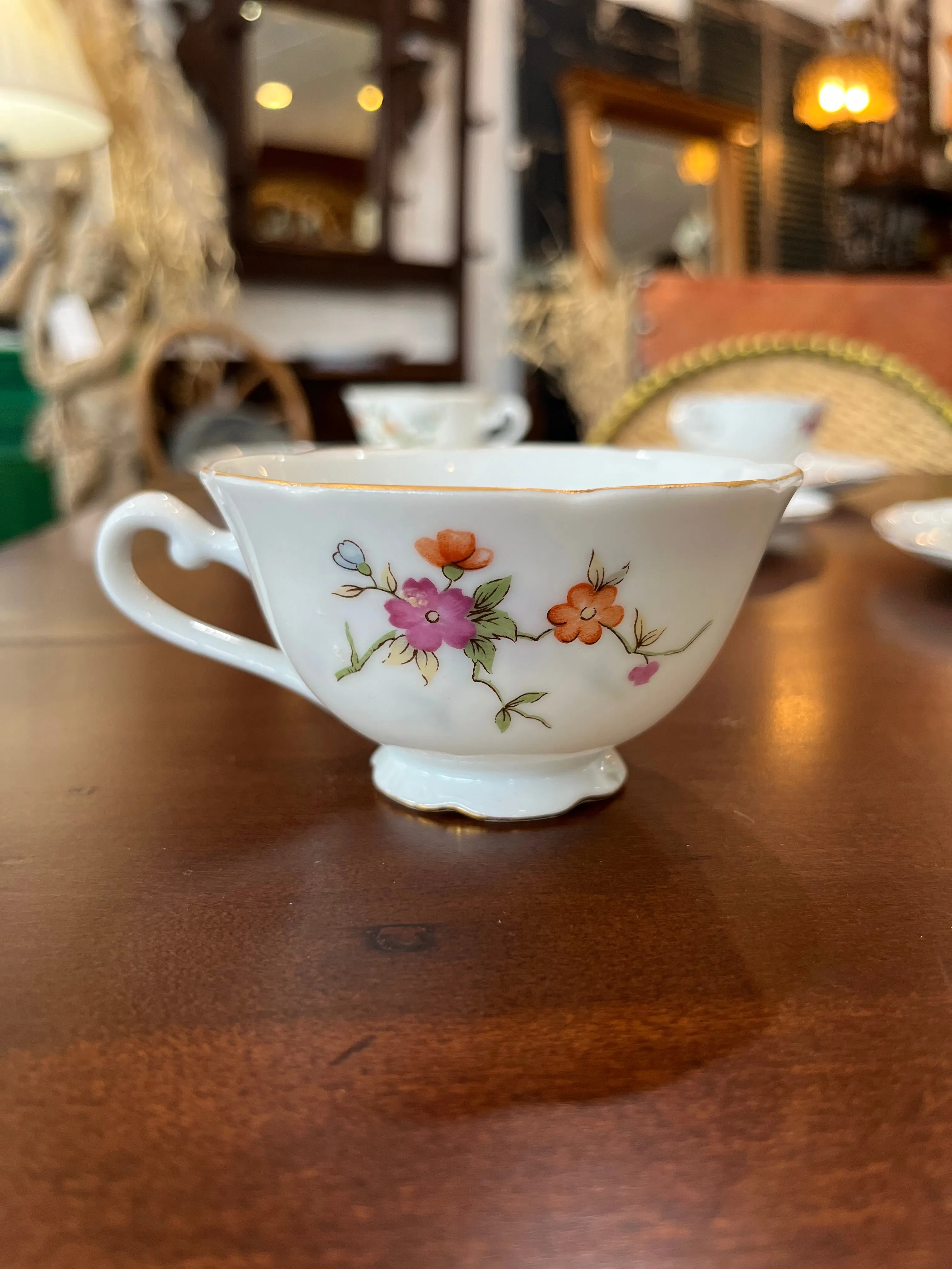 Lefton Handpainted teacup & saucer set