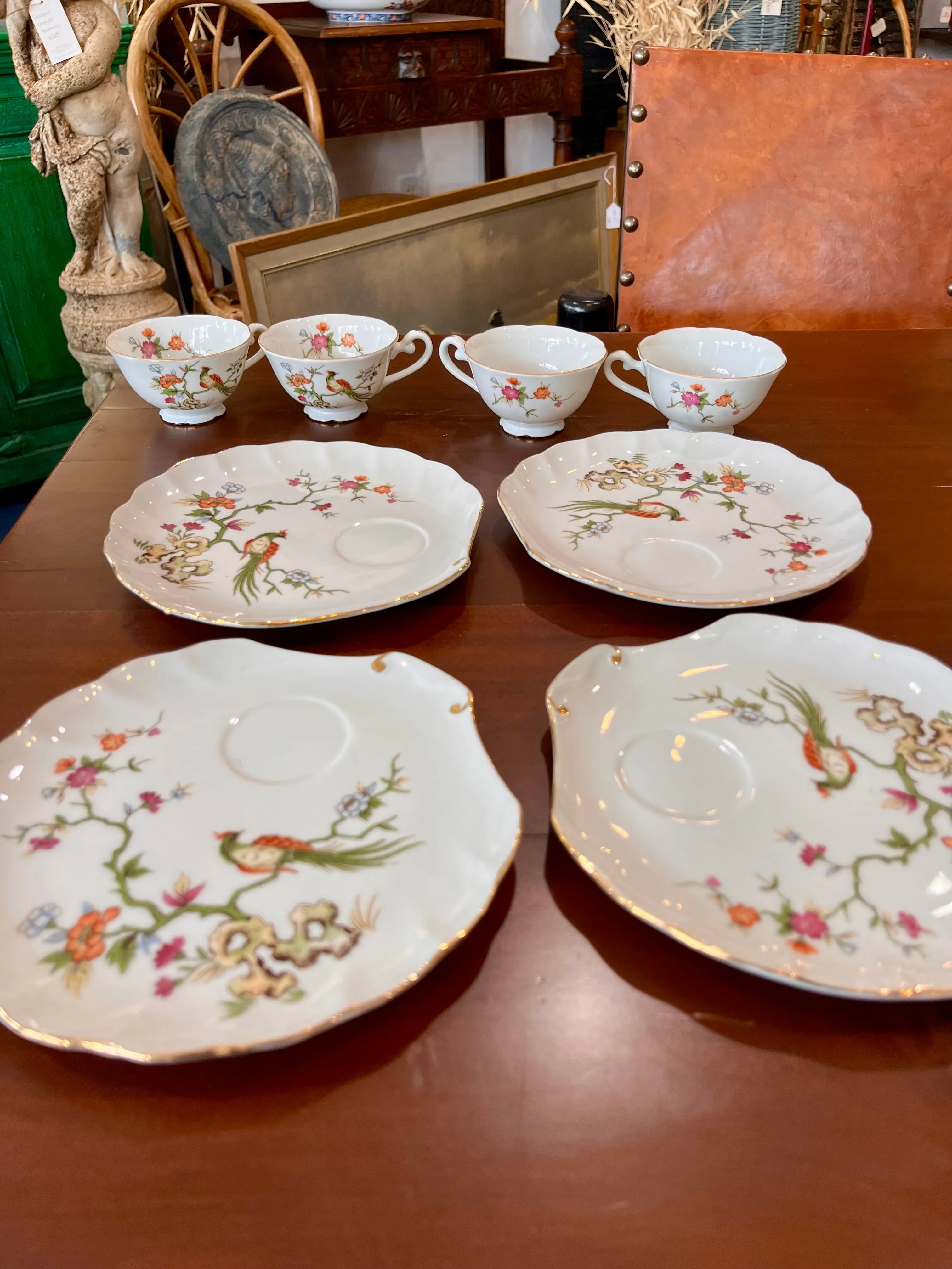Lefton Handpainted teacup & saucer set