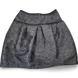 Lida Baday Black Jacquard A-Line Pleated Mini Skirt Size 10