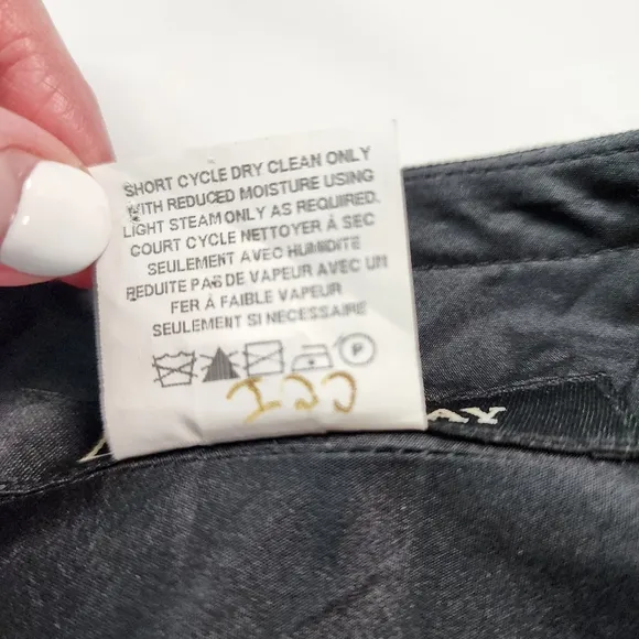 Lida Baday Black Jacquard A-Line Pleated Mini Skirt Size 10