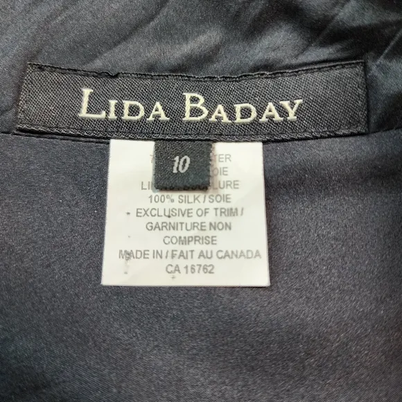 Lida Baday Black Jacquard A-Line Pleated Mini Skirt Size 10