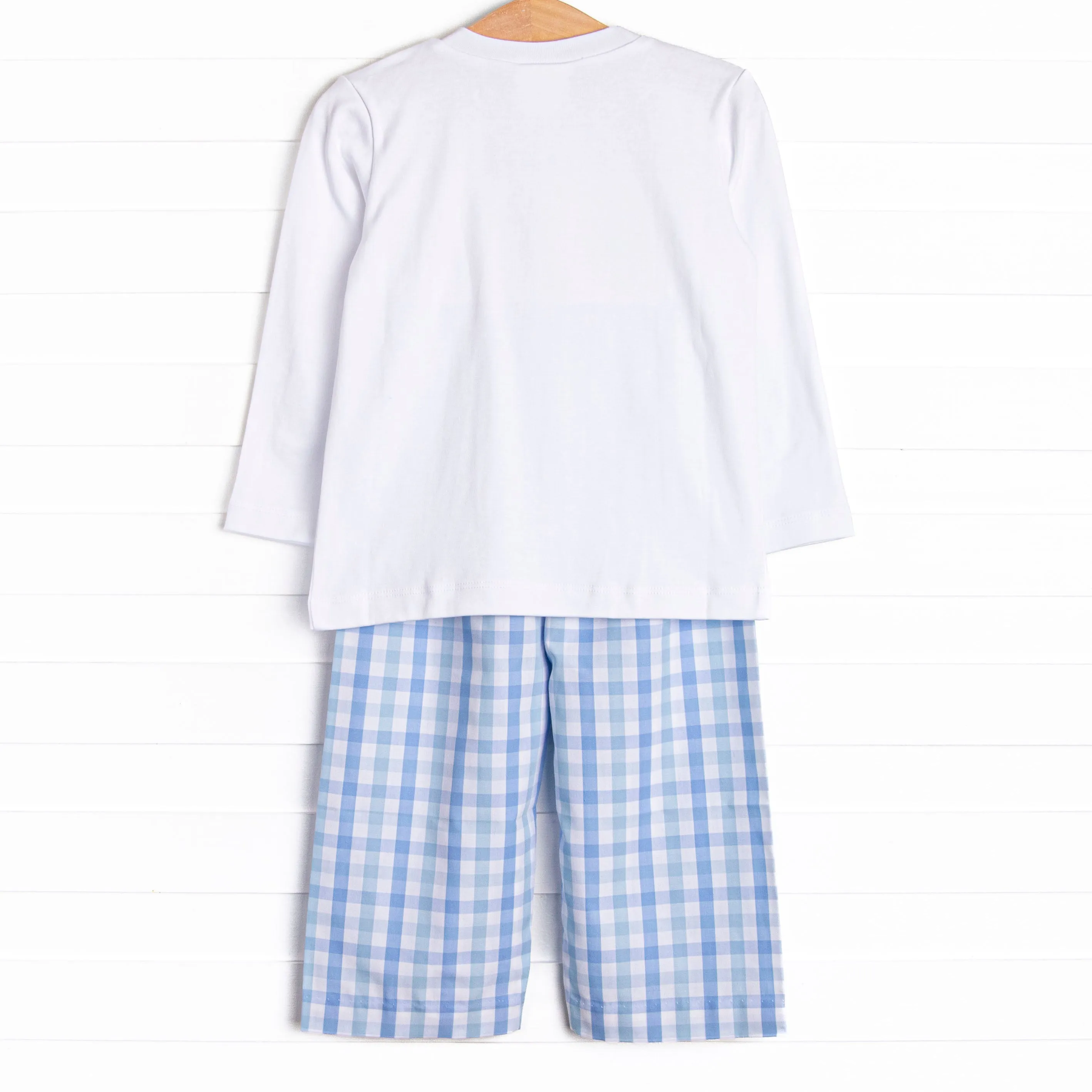 Life on the Farm Smocked Pant Set, Blue